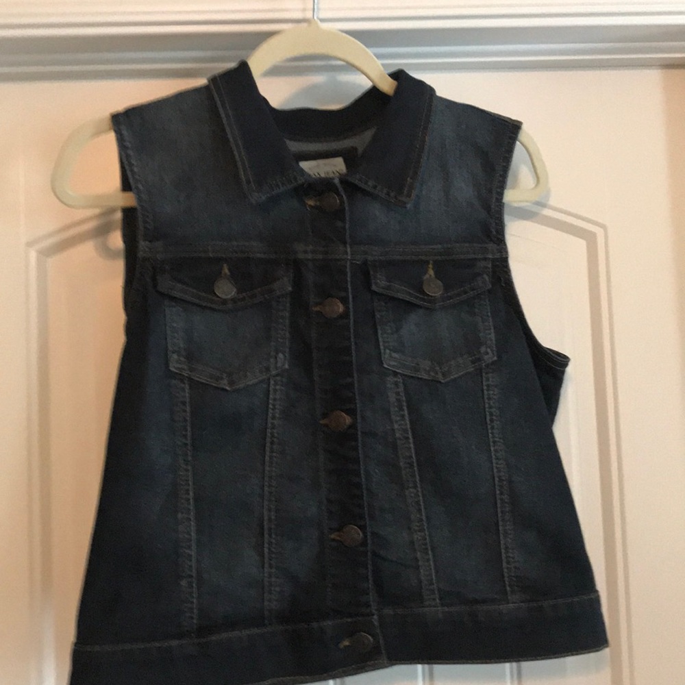 Klassy Girl Dark Denim Vest NWOT